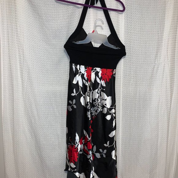 Speechless Long Black Handkerchief Hem Dress - Picture 8 of 10